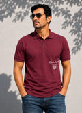 Men classic pure cotton regular fit polo t-shirt with ribbed collar