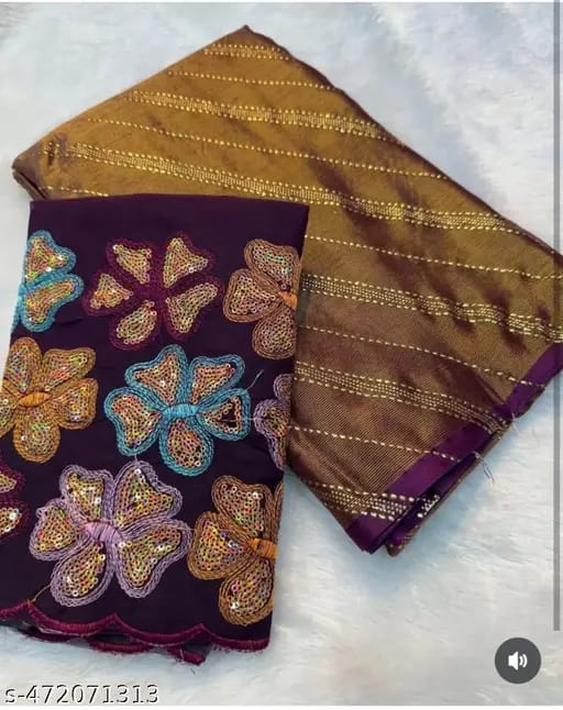 Elegant Fancy Woven Saree with Beautifully Embellished Blouse