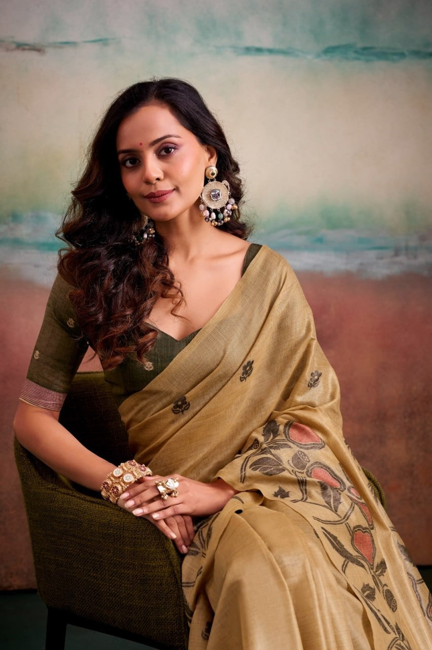 Modal Silk Saree with Matching Blouse Piece