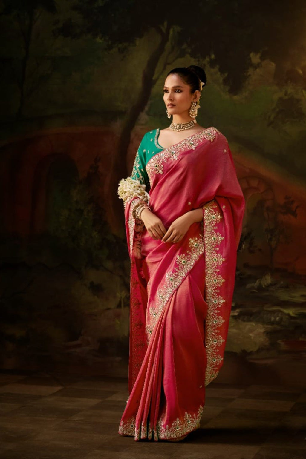 Exquisite Premium Viscose Zari Tissue Saree with Heavy Sequins & Embroidery