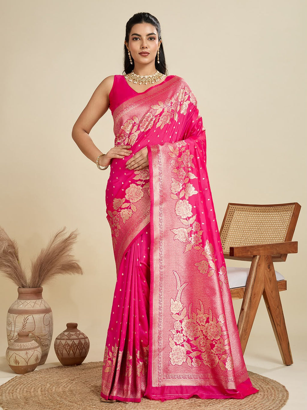 Soft Kanjivaram Silk Saree with Rich Pure Zari Pallu