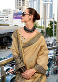 Premium Linen Tissue Silk Saree with Matching Blouse Piece