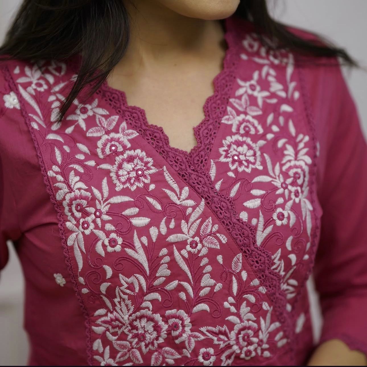 Premium Cotton Embroidered 3-Piece Suit Set
