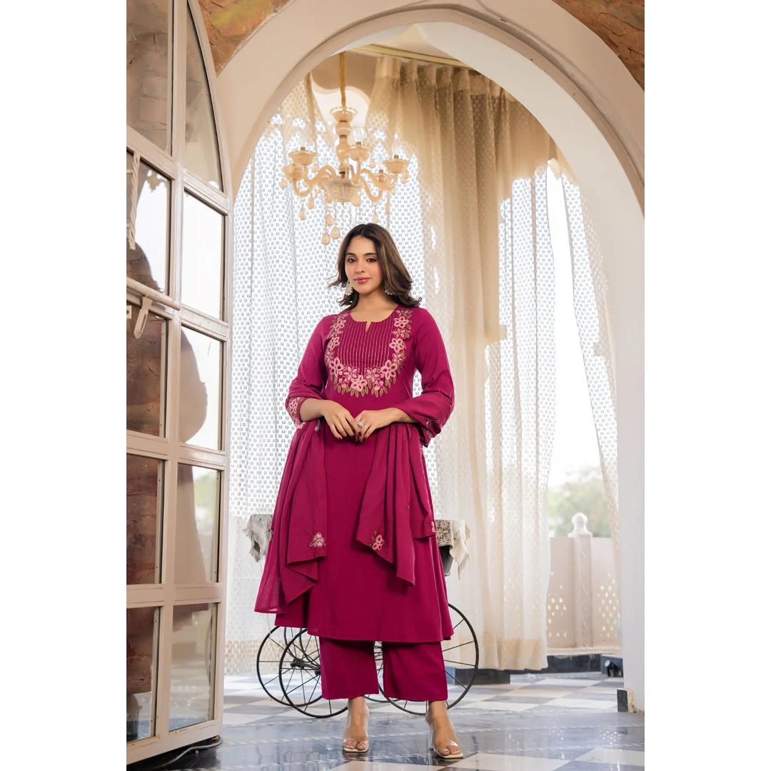 Elevate Your Style: Premium A-Line Kurta Set with Heavy Malmal Dupatta