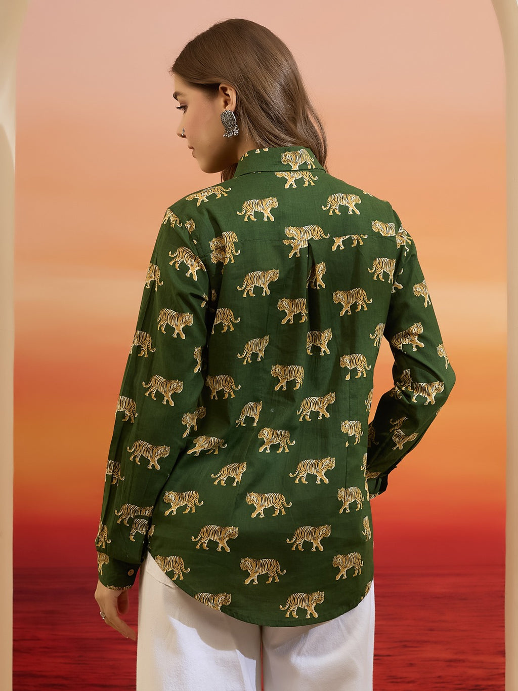 All-Over Quirky Print Pure Cotton Shirt