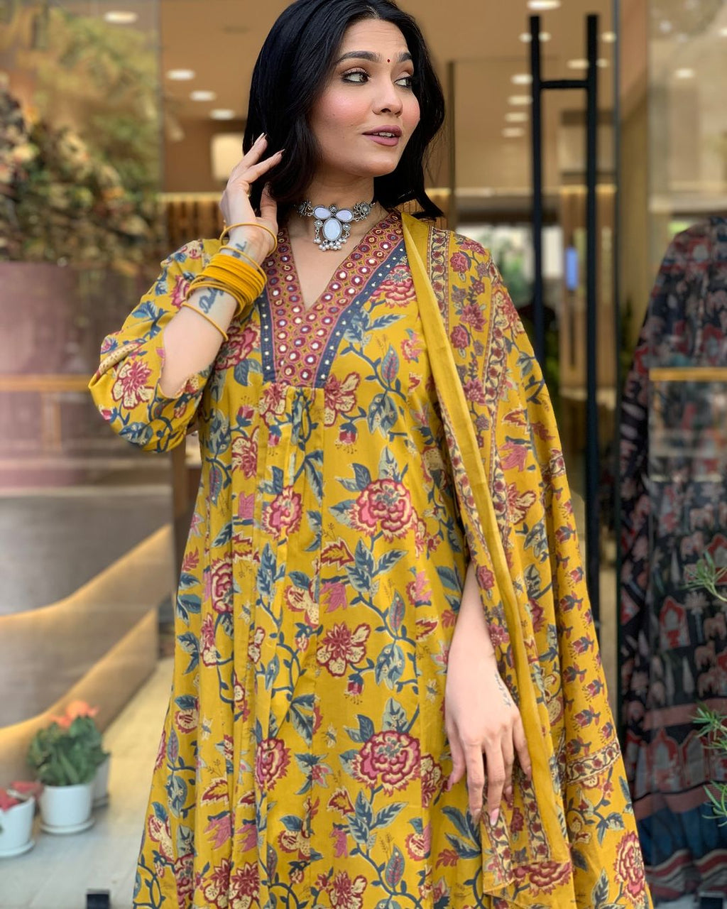 Celebrate in Style: Easy-Breezy Pure Cotton Front-Cut Anarkali Sets!