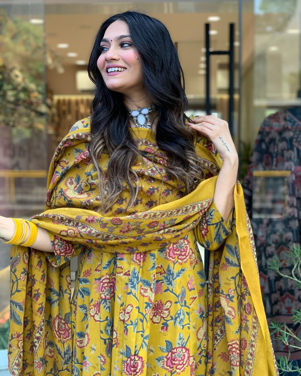 Celebrate in Style: Easy-Breezy Pure Cotton Front-Cut Anarkali Sets!