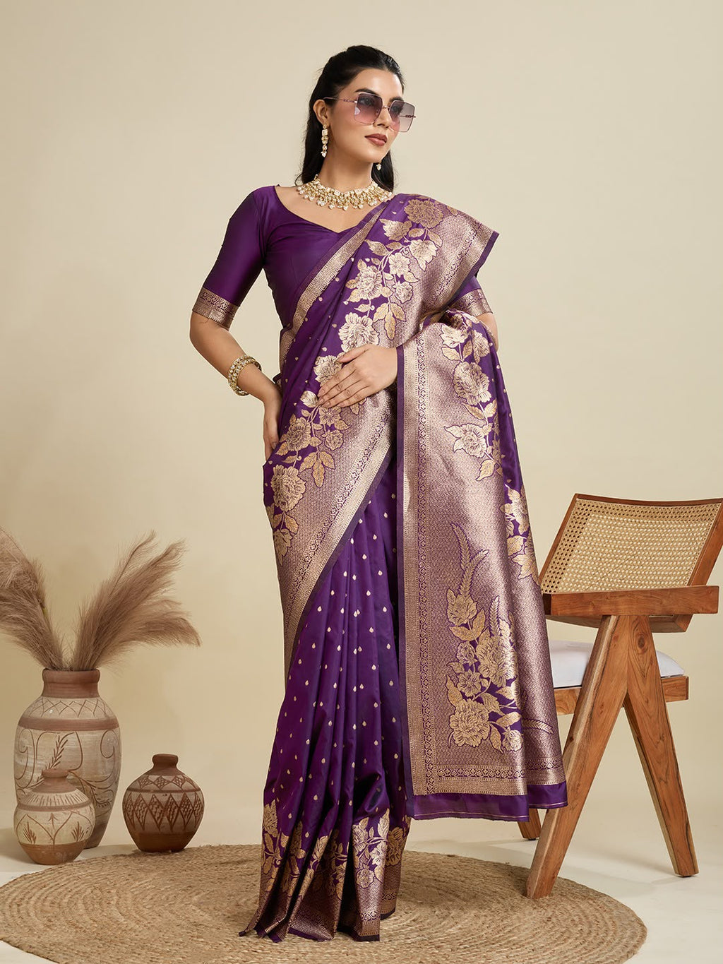 Soft Kanjivaram Silk Saree with Rich Pure Zari Pallu