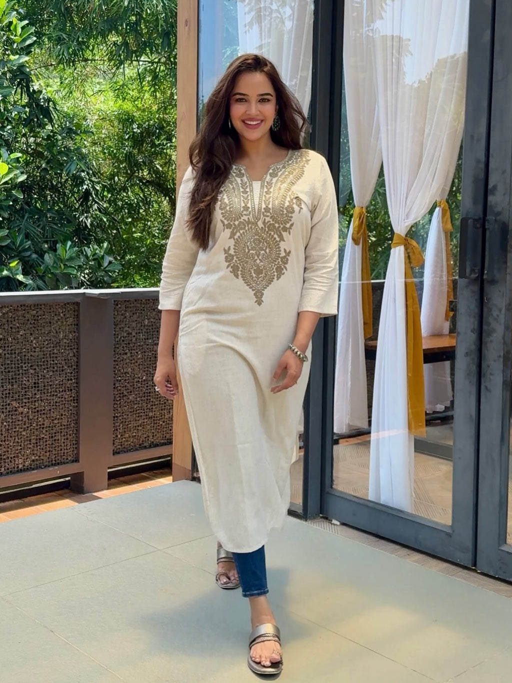 Embroidered Cotton Flex Co-Ord Set – Effortless Elegance, Everyday Comfort