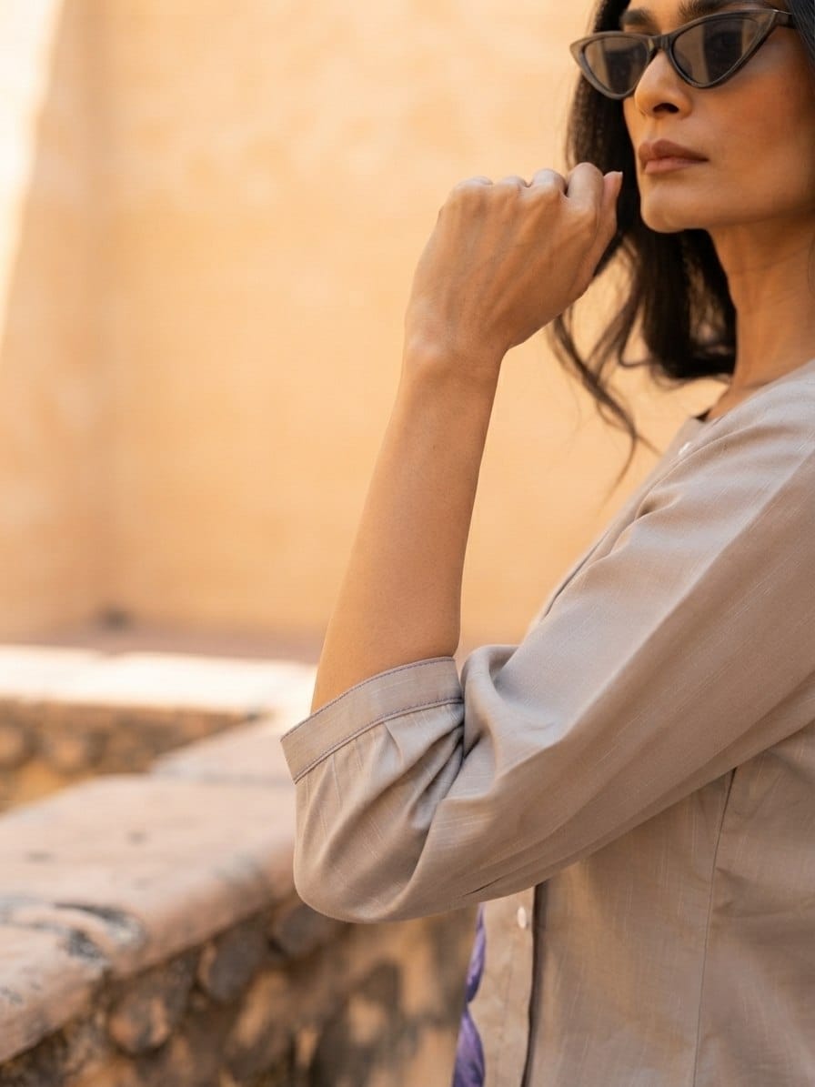 Fresh Blooms on Luxe Slub: The Ultimate Everyday Tunic