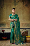 Handloom Silk Saree with Matching Silk Blouse | Festive & Partywear