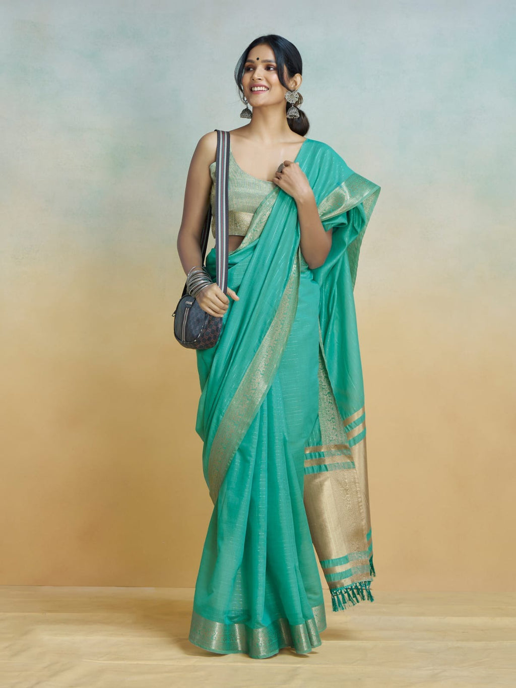 Shine Silk: Premium Handloom Khadi Silk Saree with Digital Prints