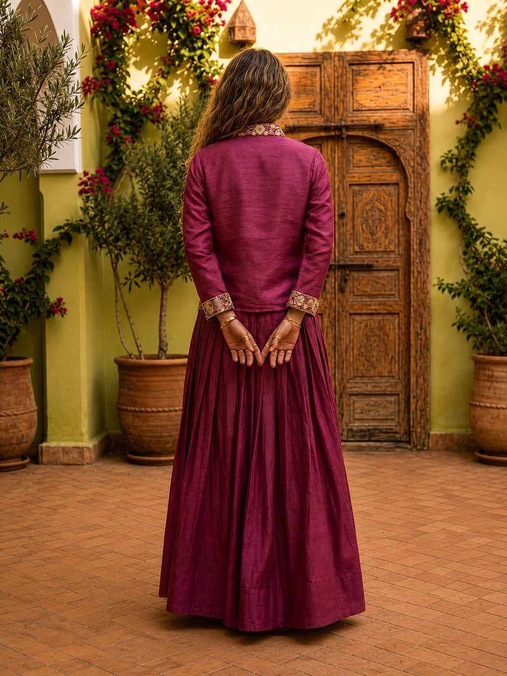 Festive Fusion Opulence: Premium Zazu Silk Embroidered Jacket Lehenga Set with 3-Meter Flair