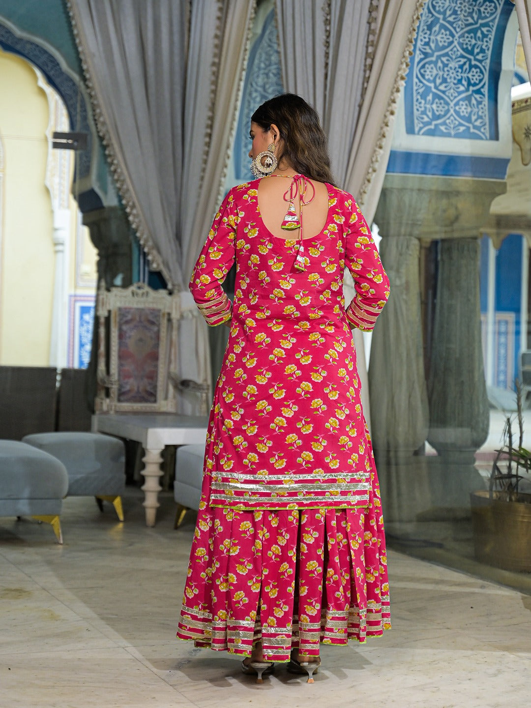 Pink Kurti Lehenga Sets With Dupatta