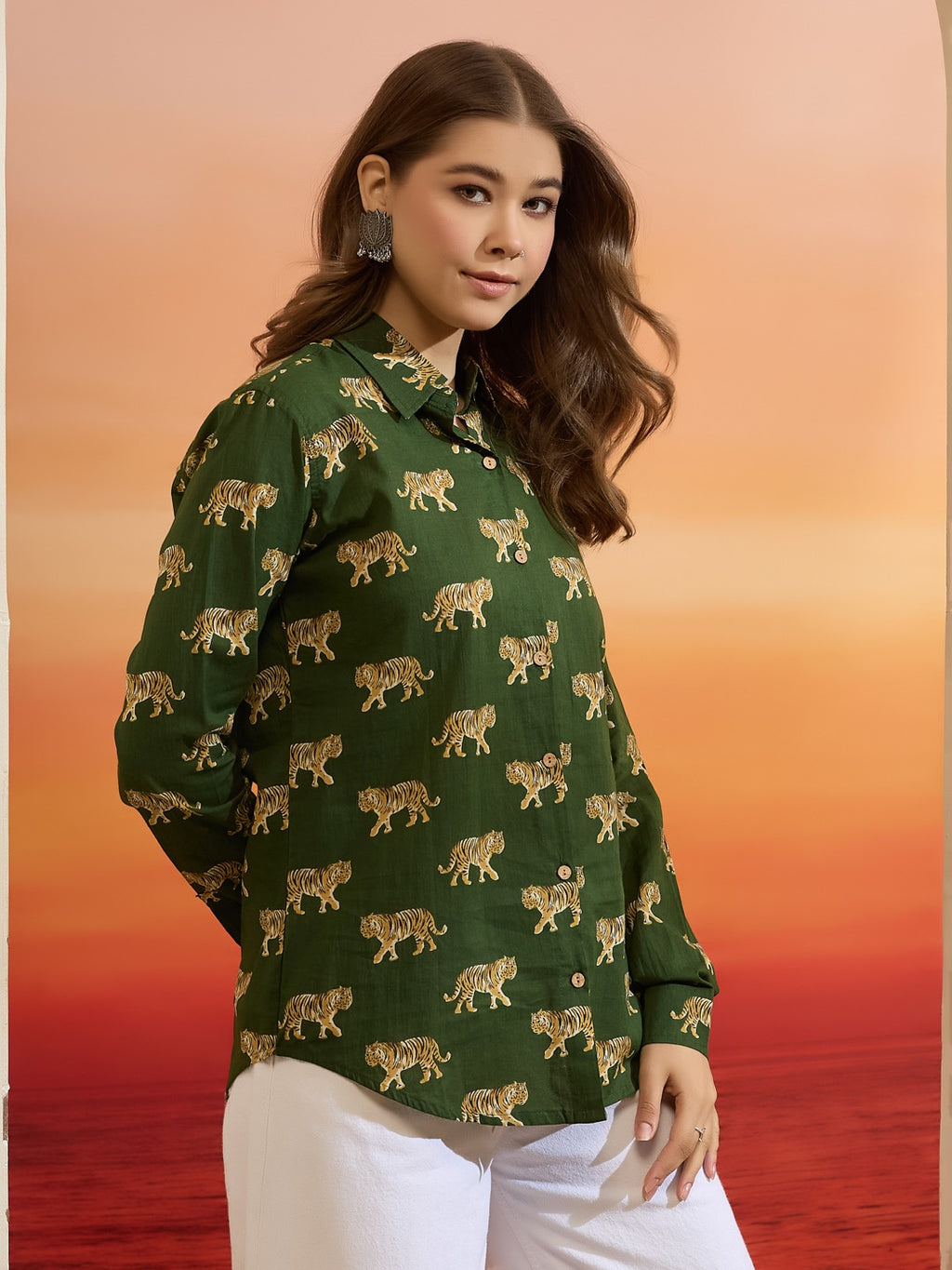 All-Over Quirky Print Pure Cotton Shirt