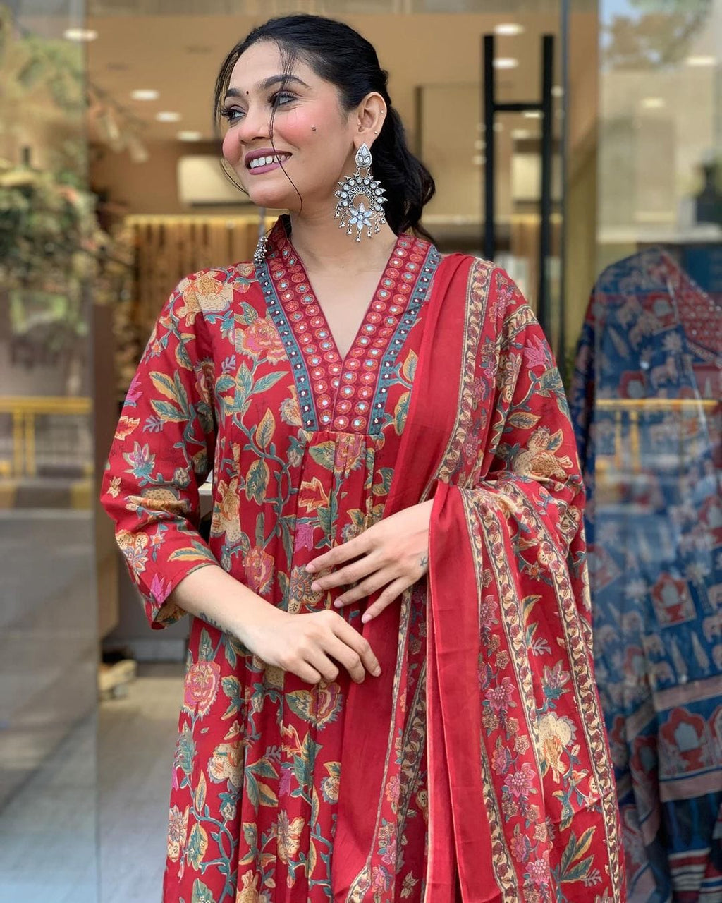 Celebrate in Style: Easy-Breezy Pure Cotton Front-Cut Anarkali Sets!