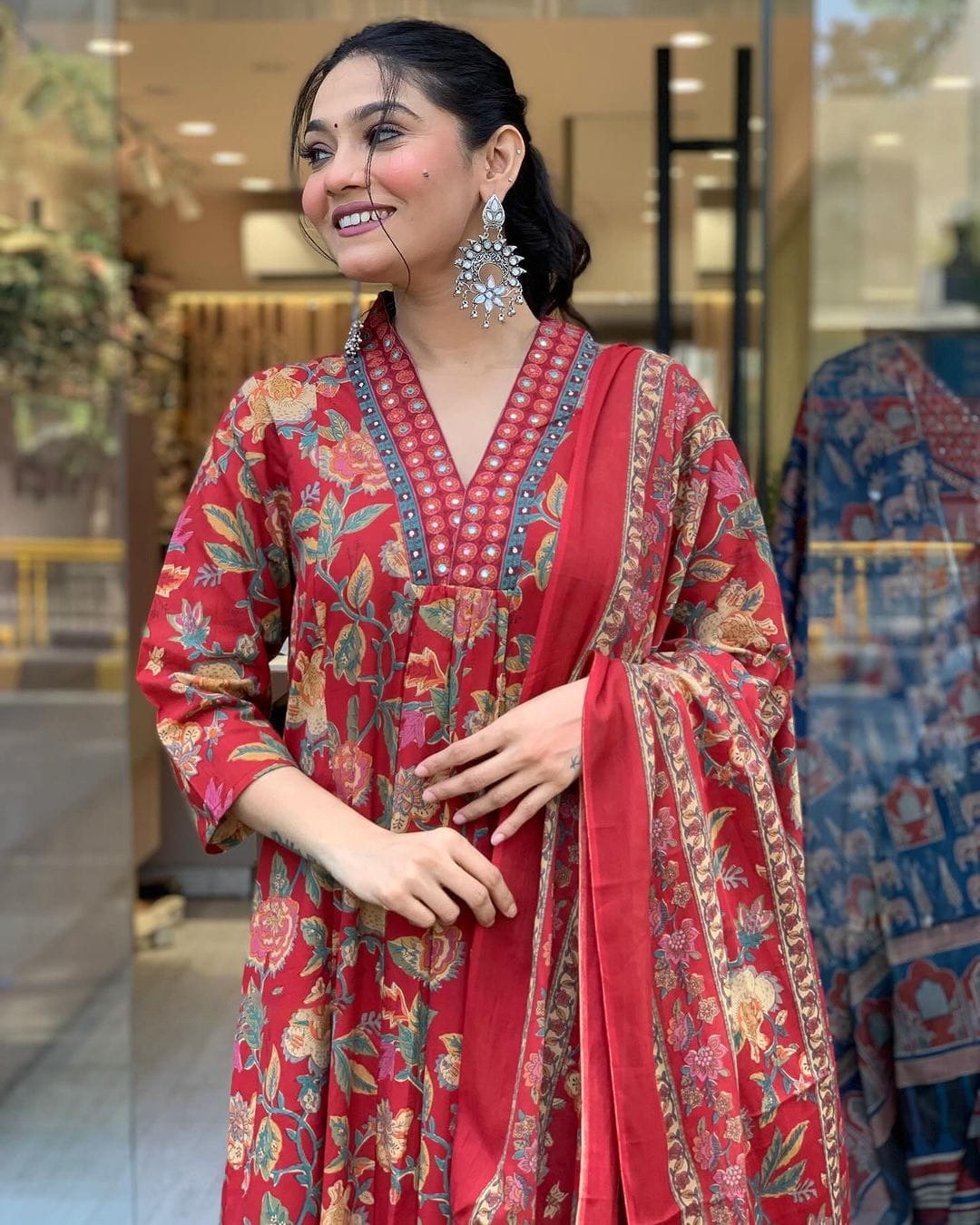 Celebrate in Style: Easy-Breezy Pure Cotton Front-Cut Anarkali Sets!
