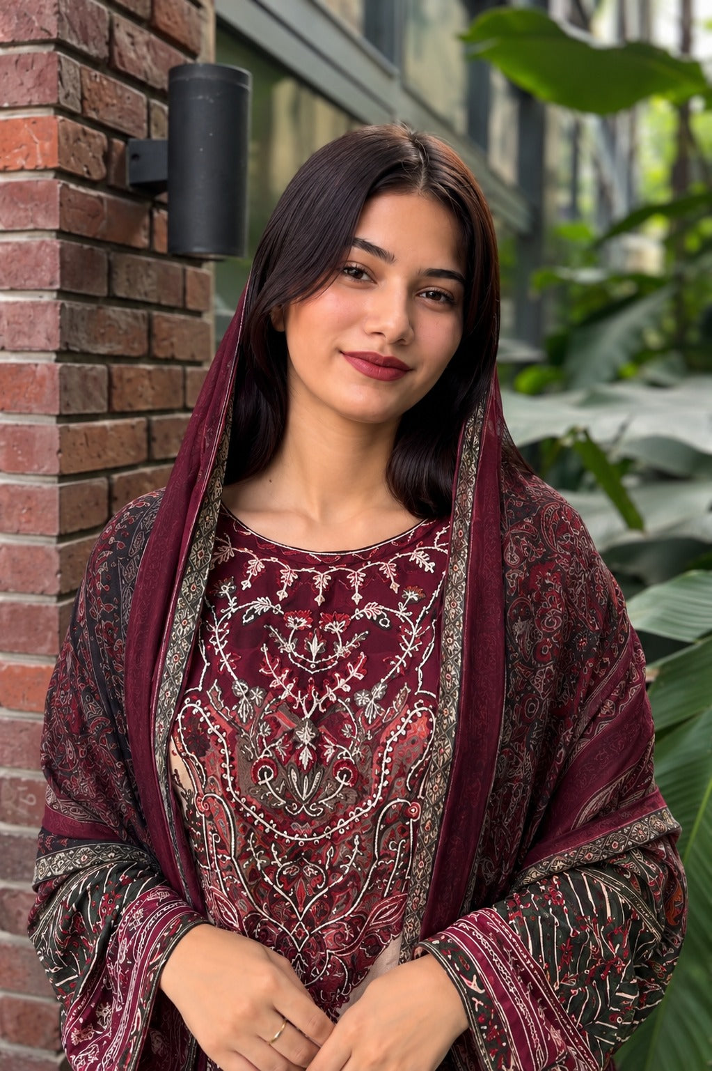 Printed Heavy Cotton Kurti Set with Sequin Embroidery | Ready to Wear
