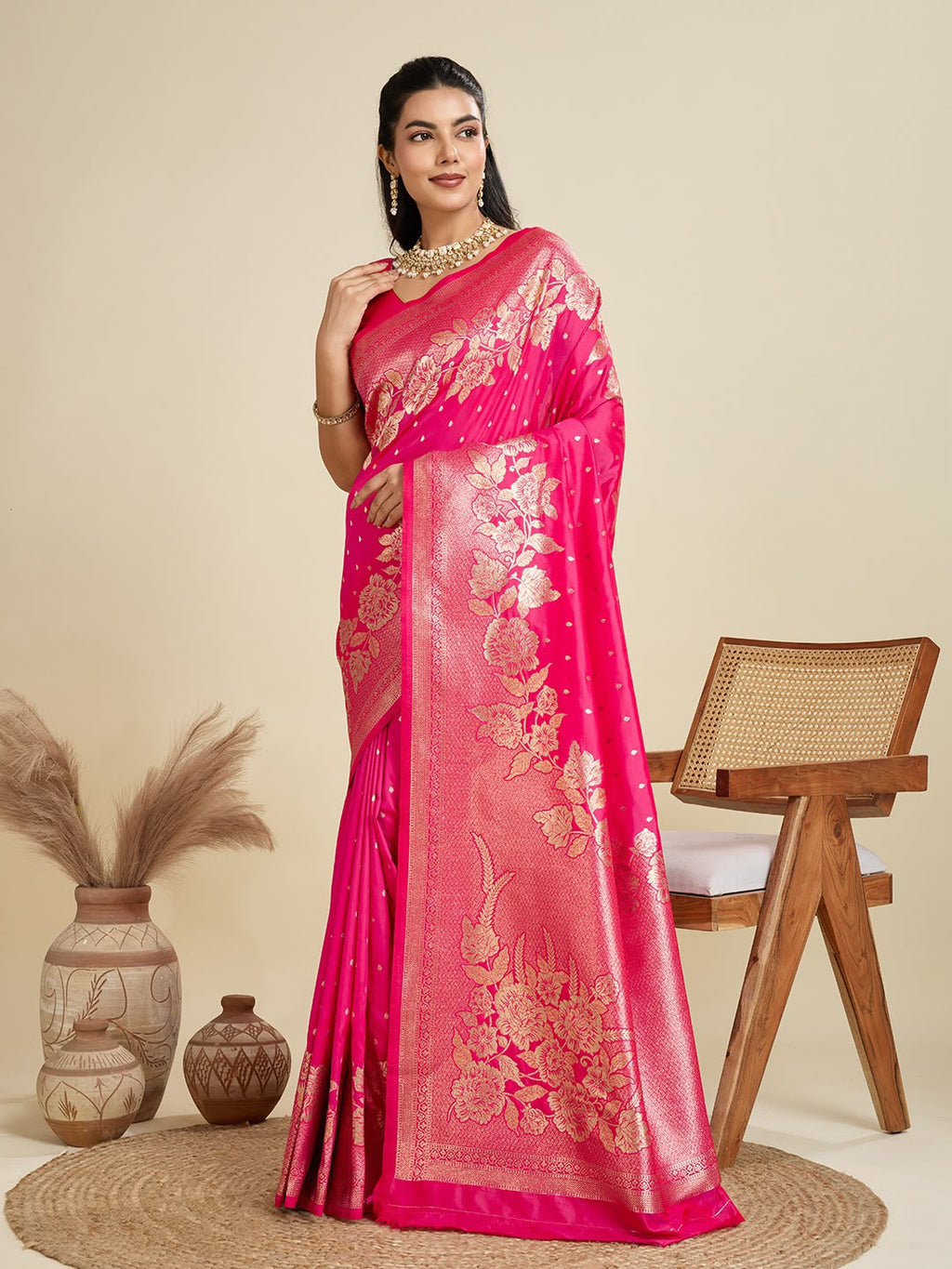 Soft Kanjivaram Silk Saree with Rich Pure Zari Pallu