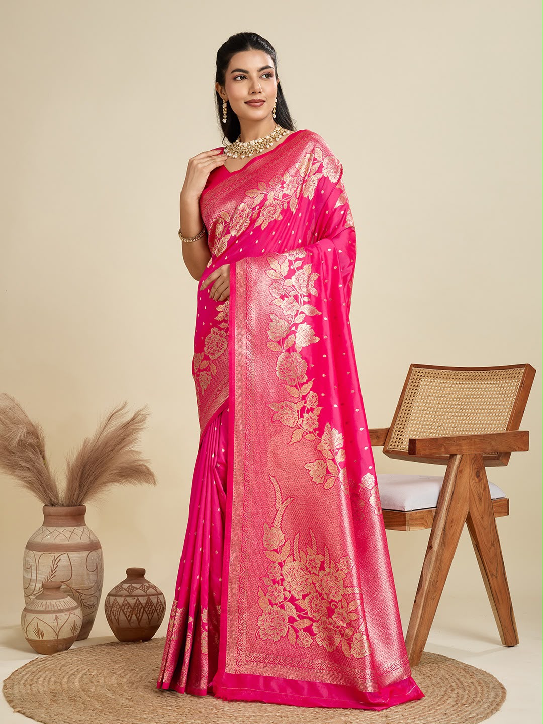 Soft Kanjivaram Silk Saree with Rich Pure Zari Pallu