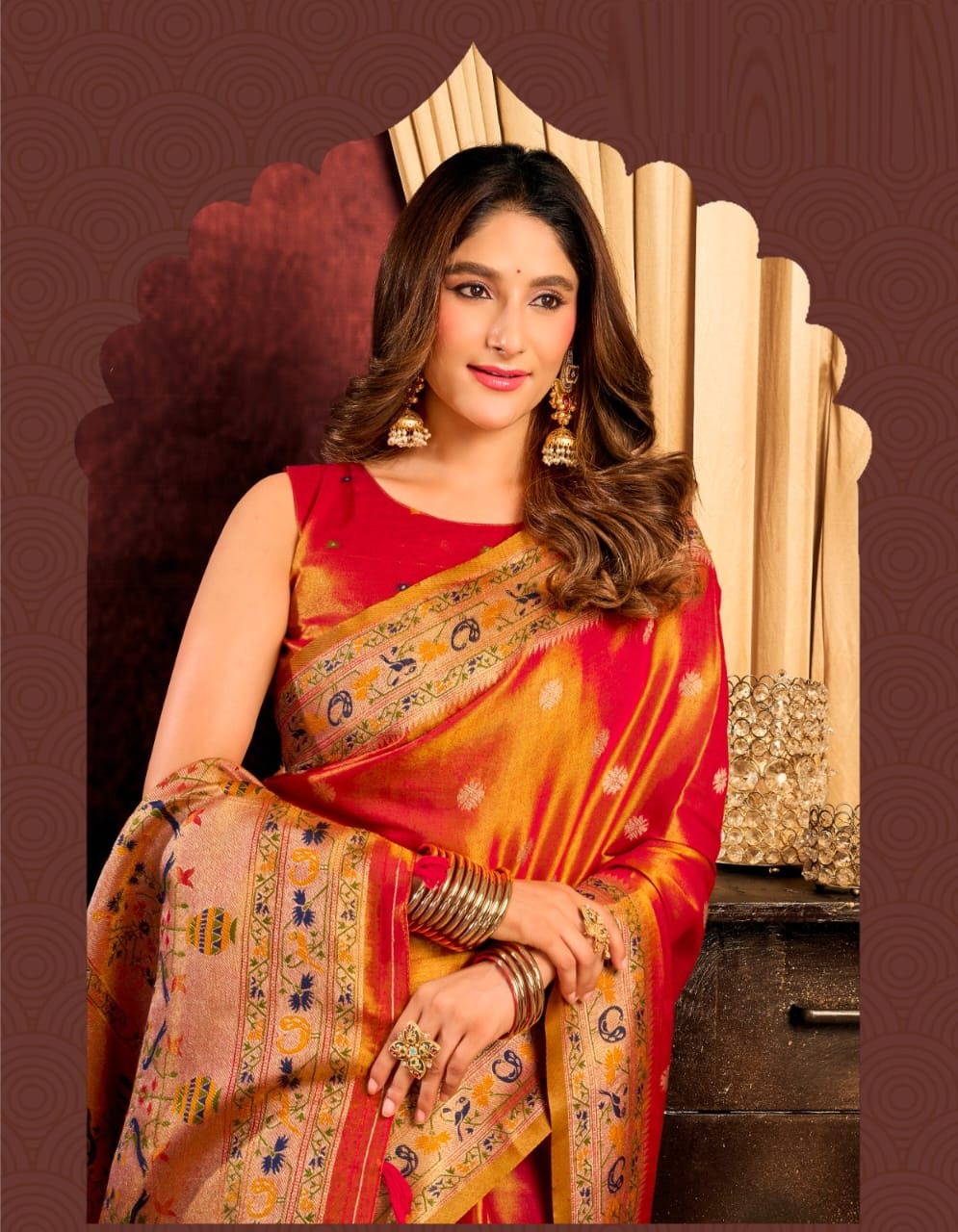 Glimmer in Heritage: Luxury Tissue Silk Sarees for Festive & Party Elegance