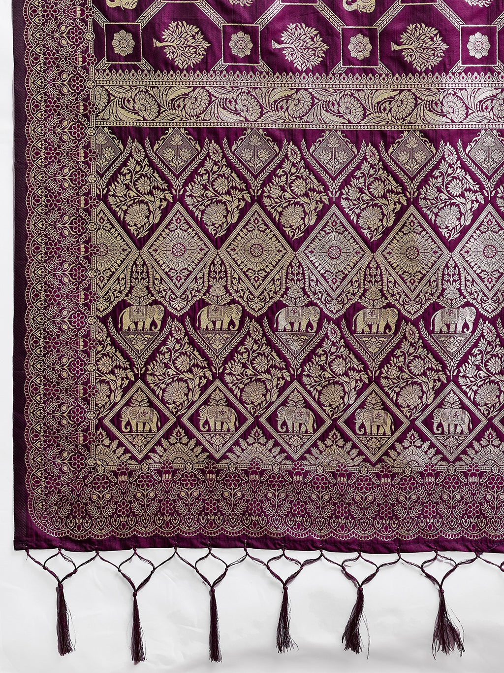 Shine in Pure Opulence: Elegant Silk Blend Sarees with Metallic Zari Weave