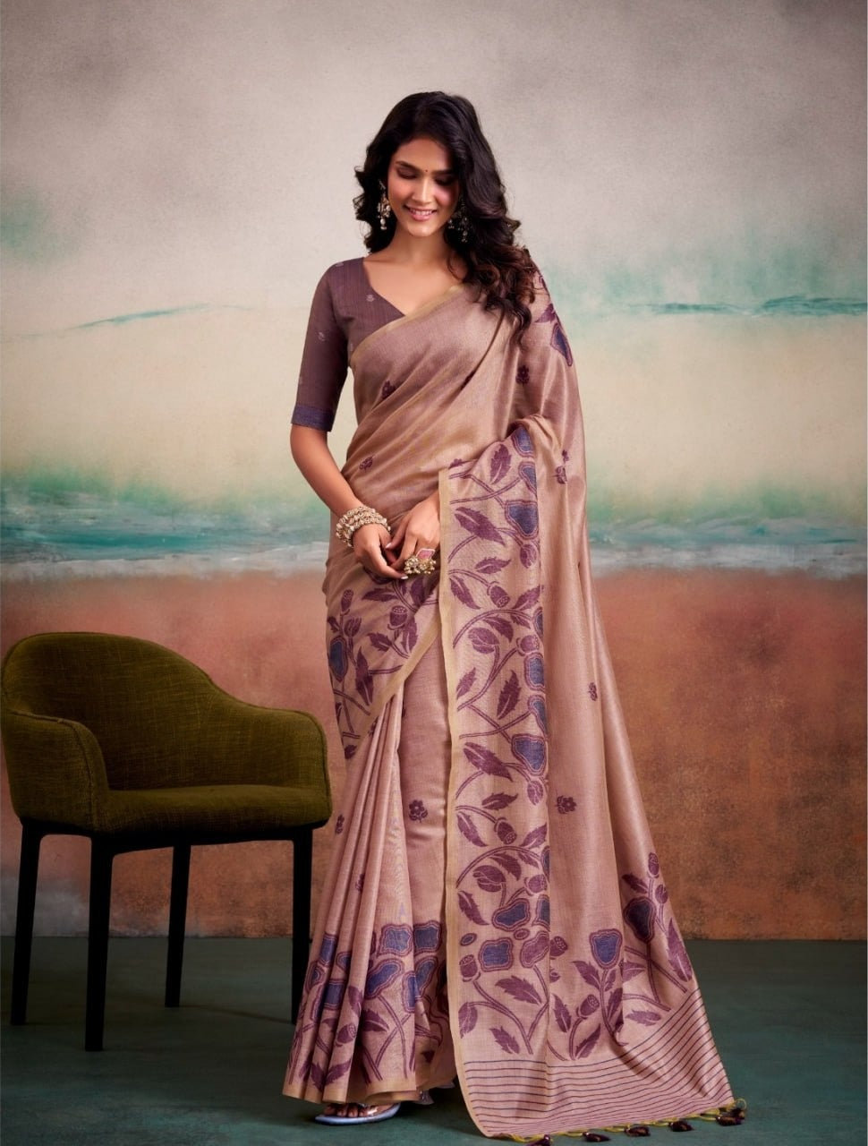 Modal Silk Saree with Matching Blouse Piece