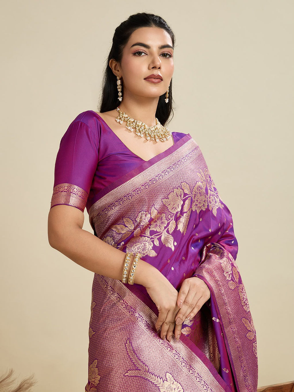 Soft Kanjivaram Silk Saree with Rich Pure Zari Pallu