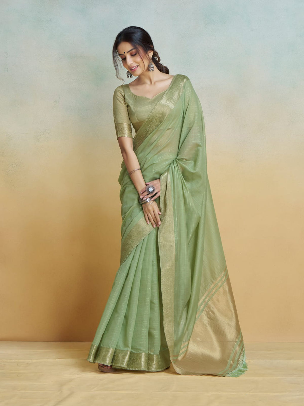 Shine Silk: Premium Handloom Khadi Silk Saree with Digital Prints