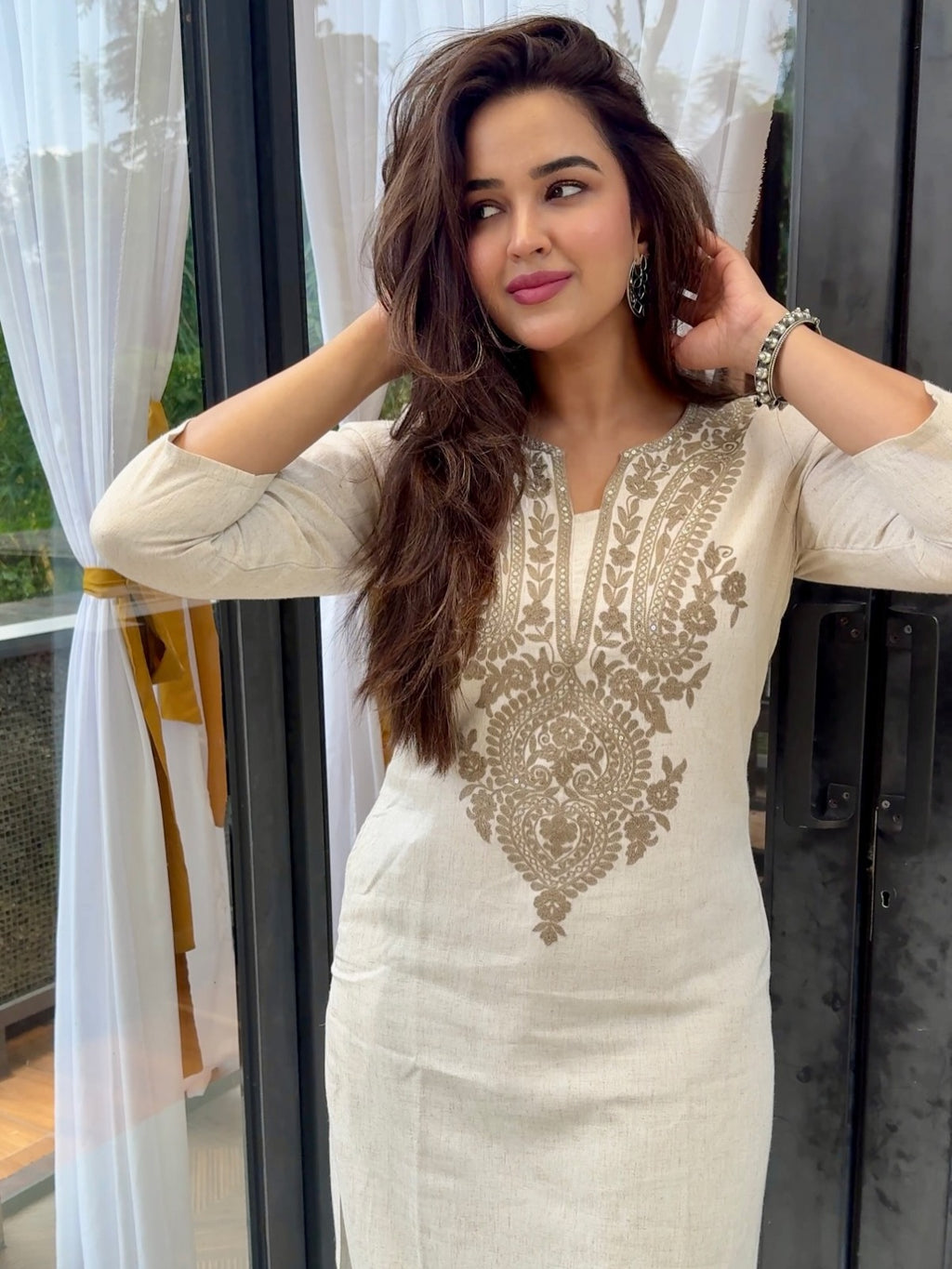 Embroidered Cotton Flex Co-Ord Set – Effortless Elegance, Everyday Comfort