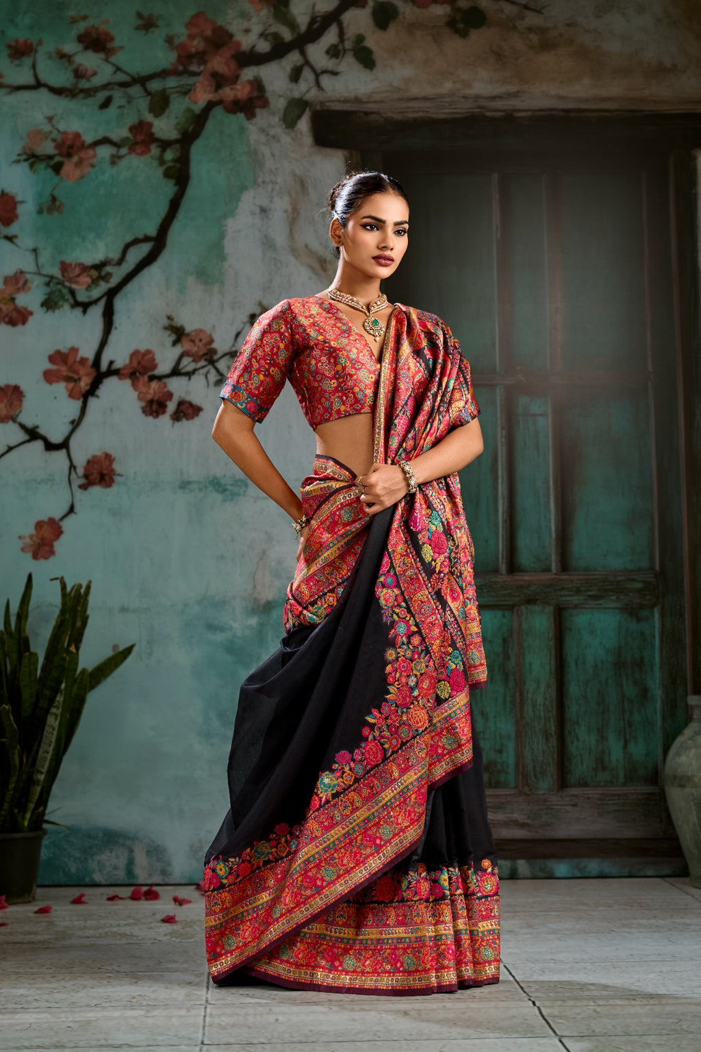 Wrap Yourself in Timeless Luxury: Handwoven Modal Cotton Pashmina Saree