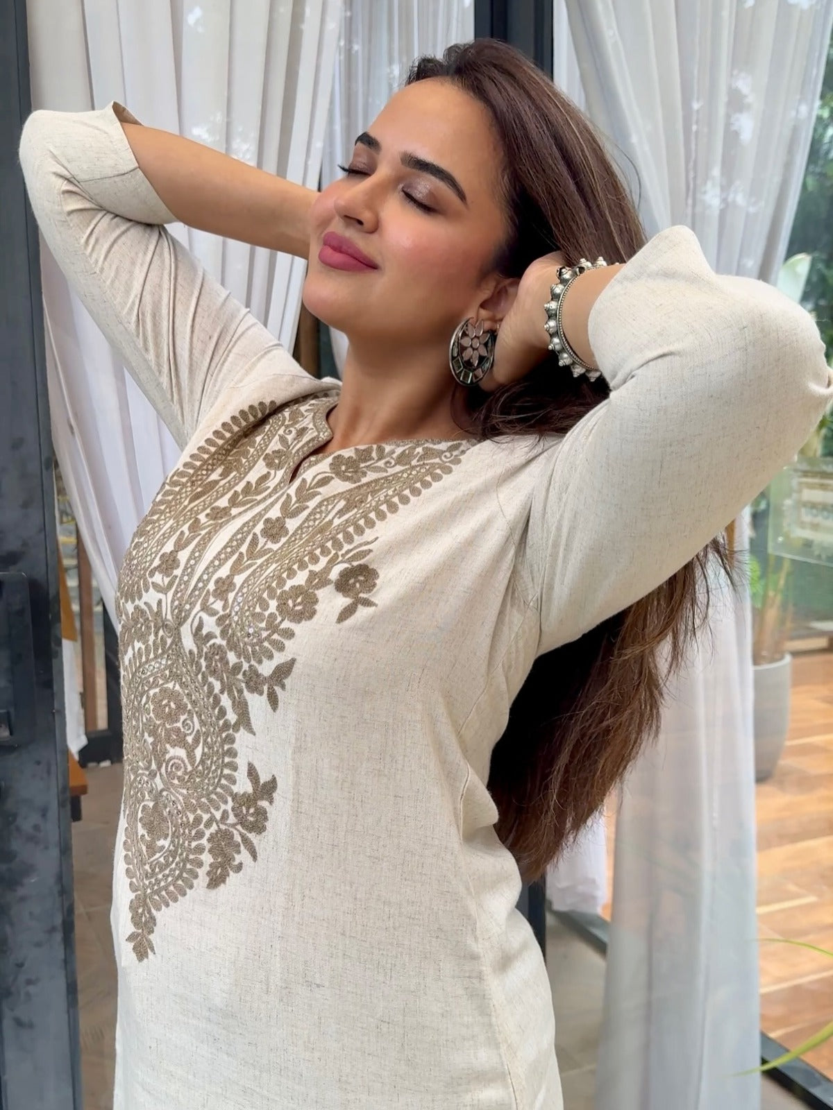 Embroidered Cotton Flex Co-Ord Set – Effortless Elegance, Everyday Comfort