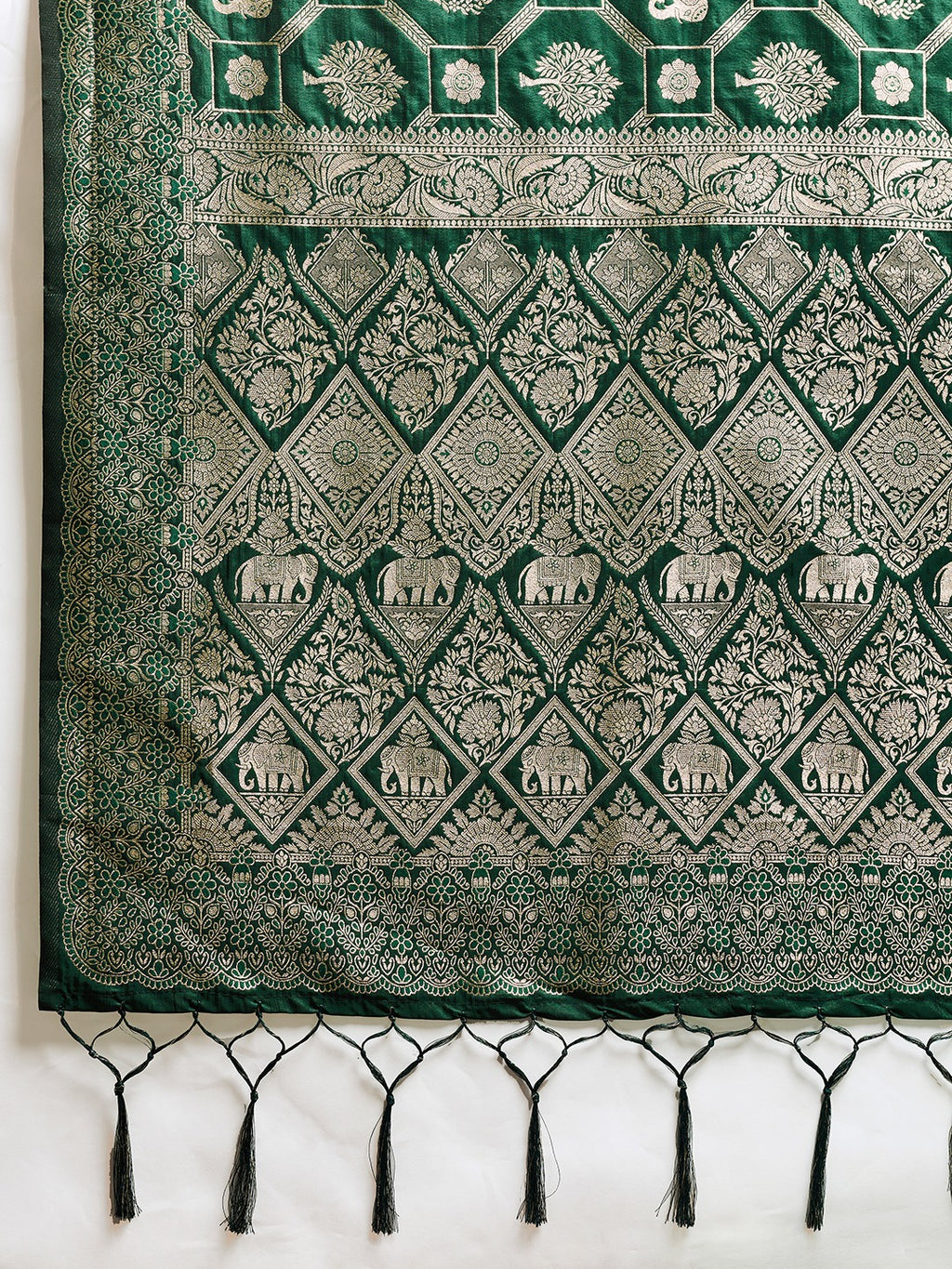 Shine in Pure Opulence: Elegant Silk Blend Sarees with Metallic Zari Weave