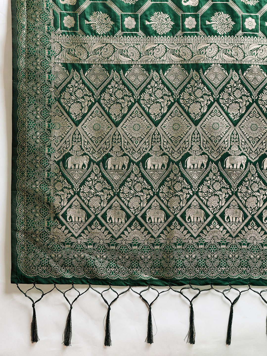 Shine in Pure Opulence: Elegant Silk Blend Sarees with Metallic Zari Weave