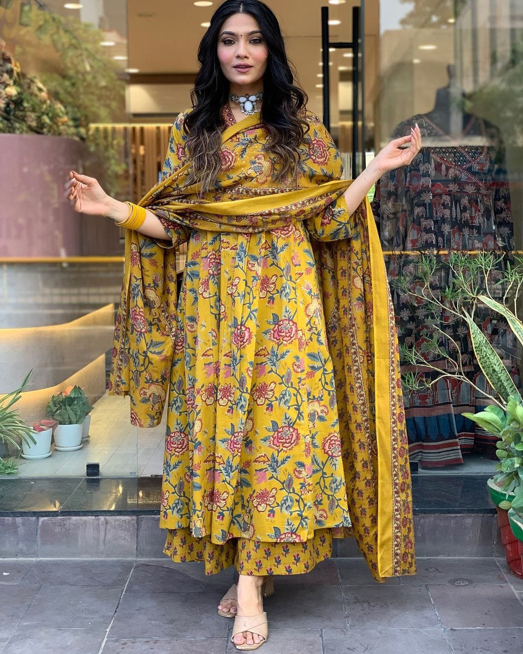 Celebrate in Style: Easy-Breezy Pure Cotton Front-Cut Anarkali Sets!