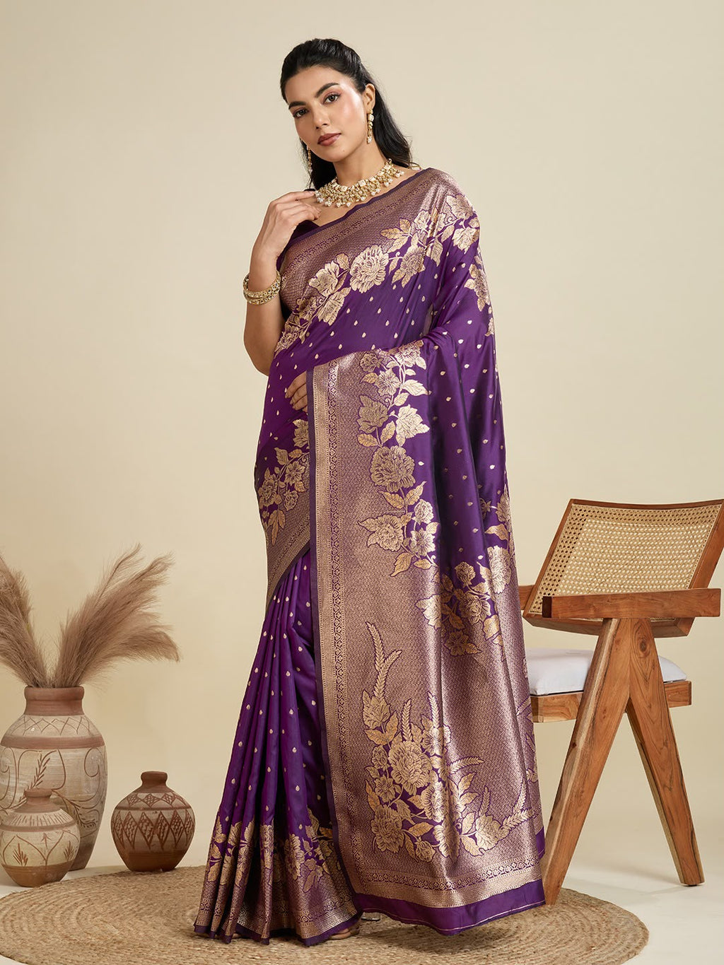 Soft Kanjivaram Silk Saree with Rich Pure Zari Pallu