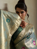 Tissue Banarasi Silk Jacquard Saree with Meenakari Art & Pita Zari Blouse