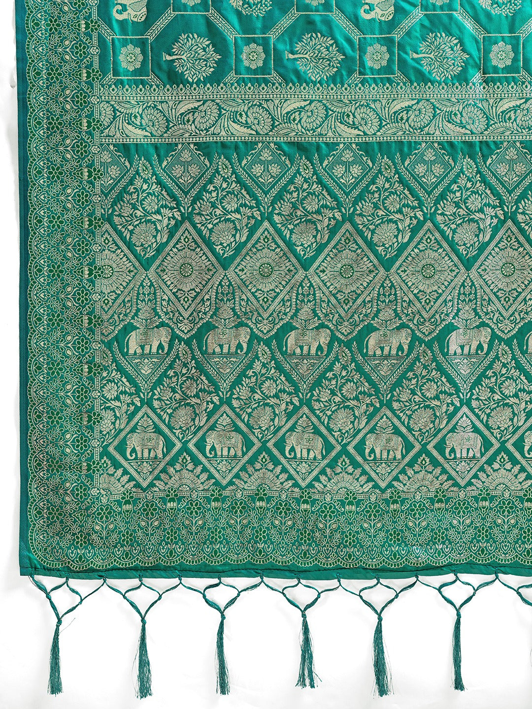 Shine in Pure Opulence: Elegant Silk Blend Sarees with Metallic Zari Weave