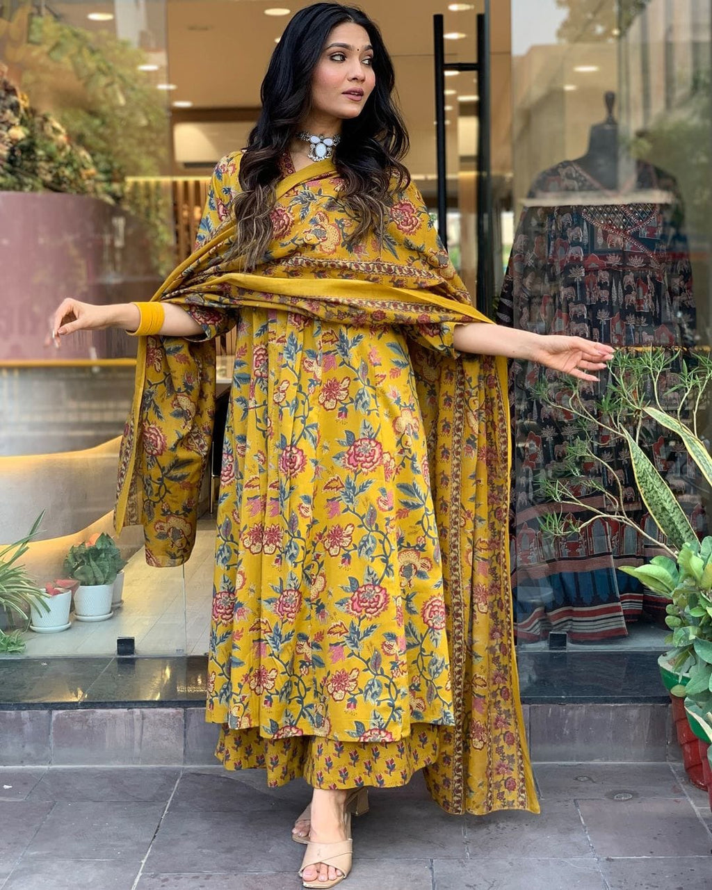Celebrate in Style: Easy-Breezy Pure Cotton Front-Cut Anarkali Sets!