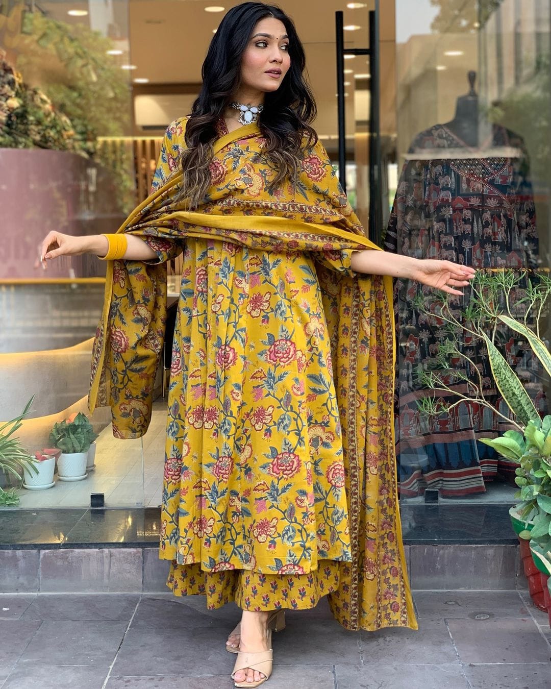 Celebrate in Style: Easy-Breezy Pure Cotton Front-Cut Anarkali Sets!