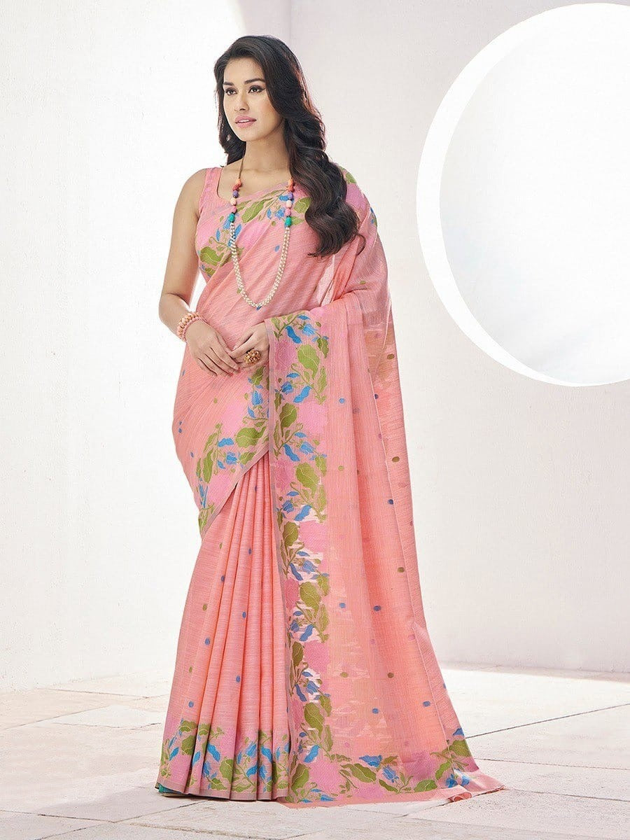 Breathable Opulence: Modern Linen Silk Sarees for Effortless Elegance