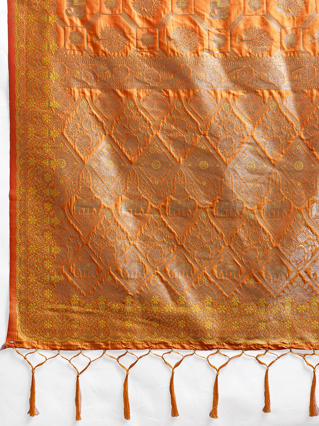 Shine in Pure Opulence: Elegant Silk Blend Sarees with Metallic Zari Weave