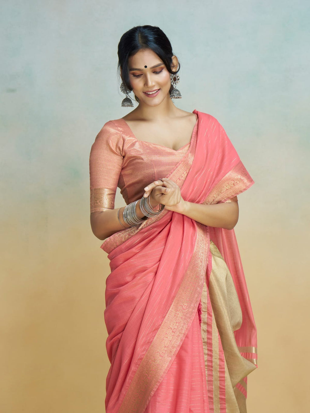 Shine Silk: Premium Handloom Khadi Silk Saree with Digital Prints