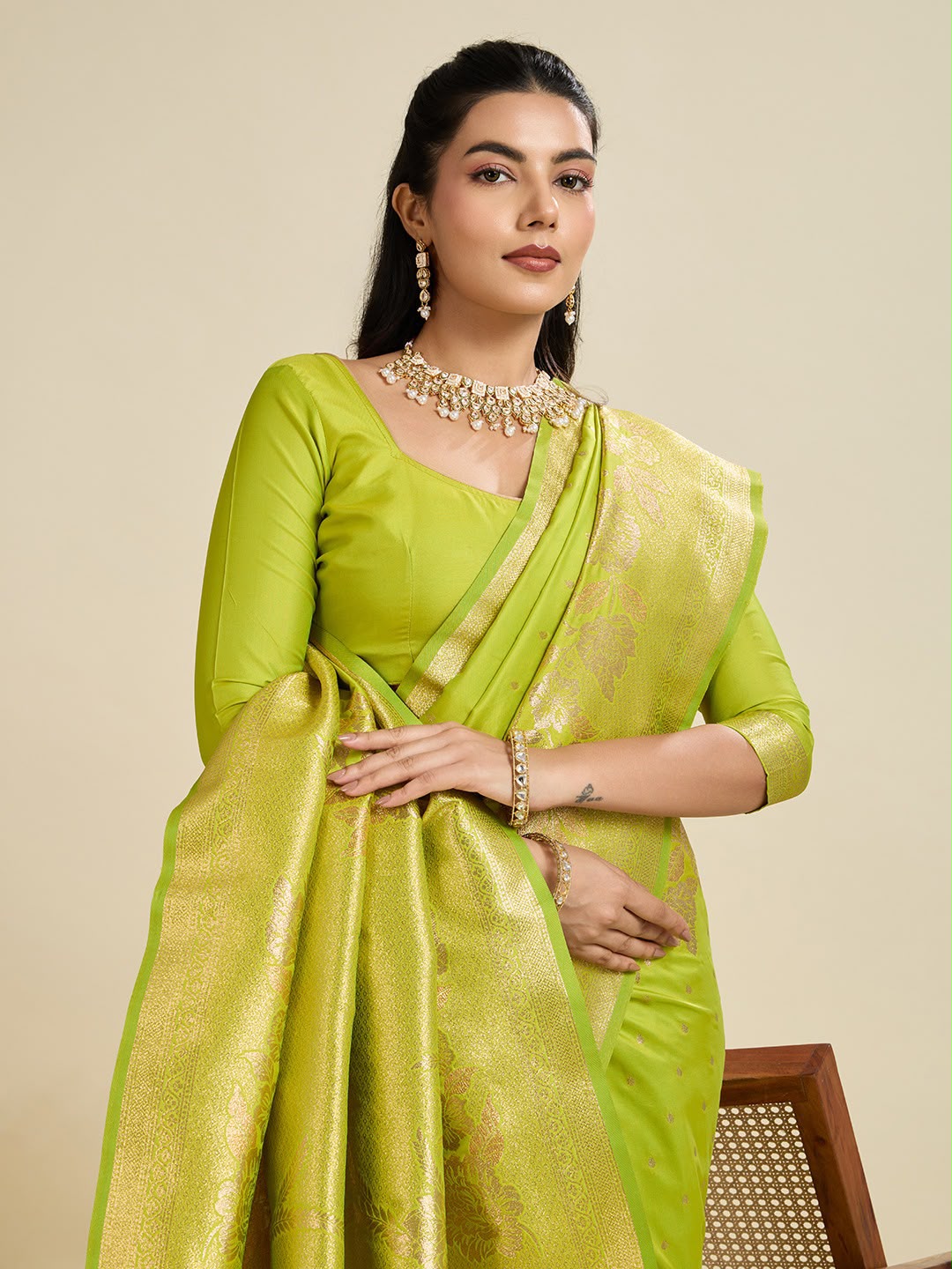 Soft Kanjivaram Silk Saree with Rich Pure Zari Pallu