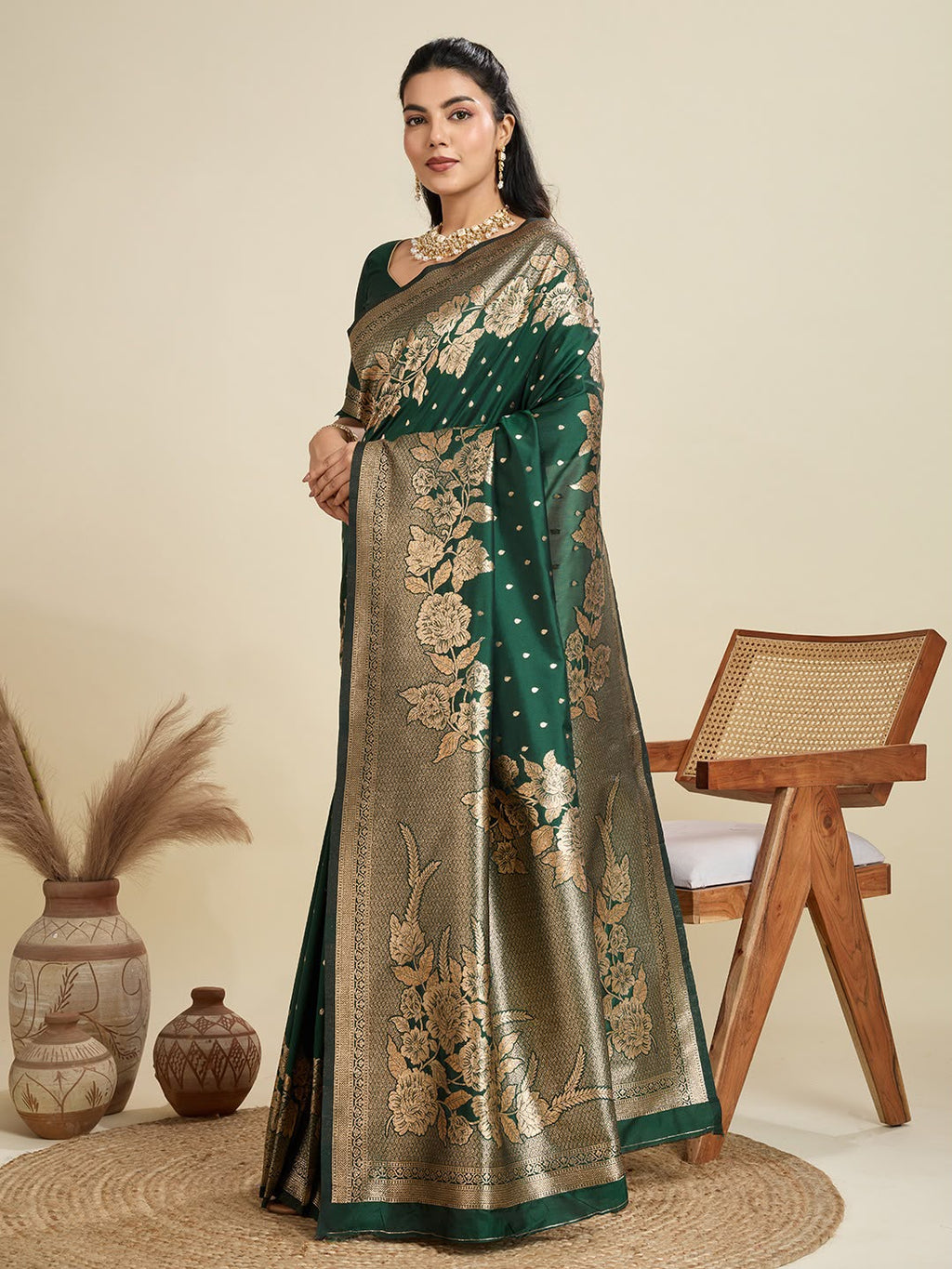 Soft Kanjivaram Silk Saree with Rich Pure Zari Pallu