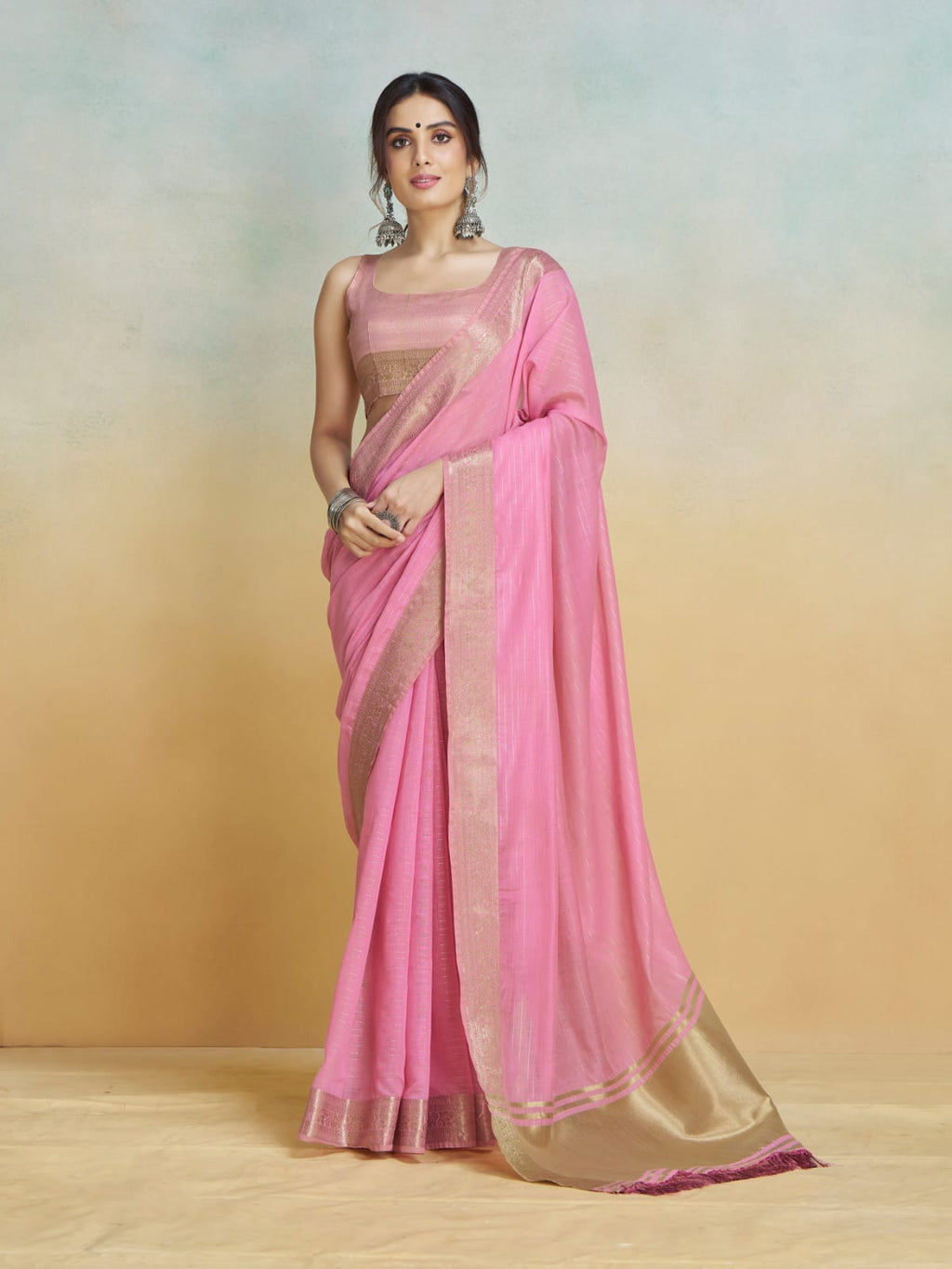 Shine Silk: Premium Handloom Khadi Silk Saree with Digital Prints