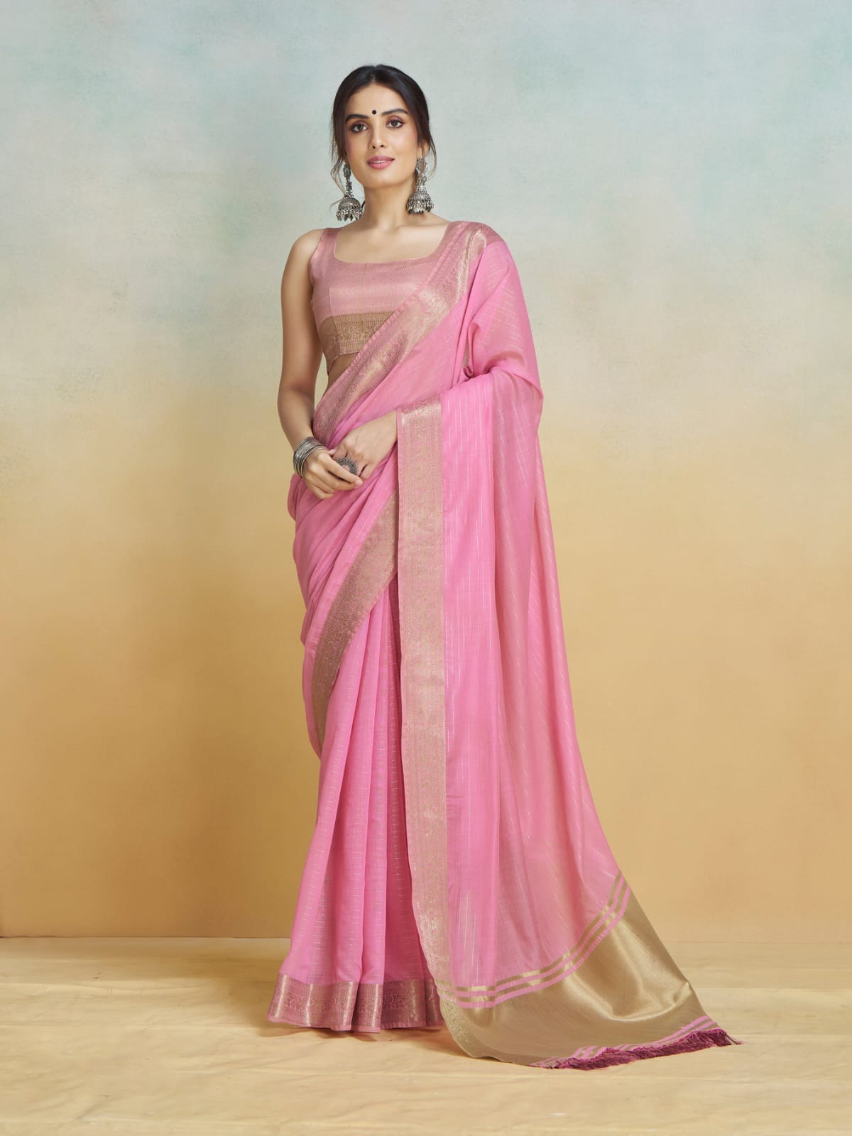 Shine Silk: Premium Handloom Khadi Silk Saree with Digital Prints