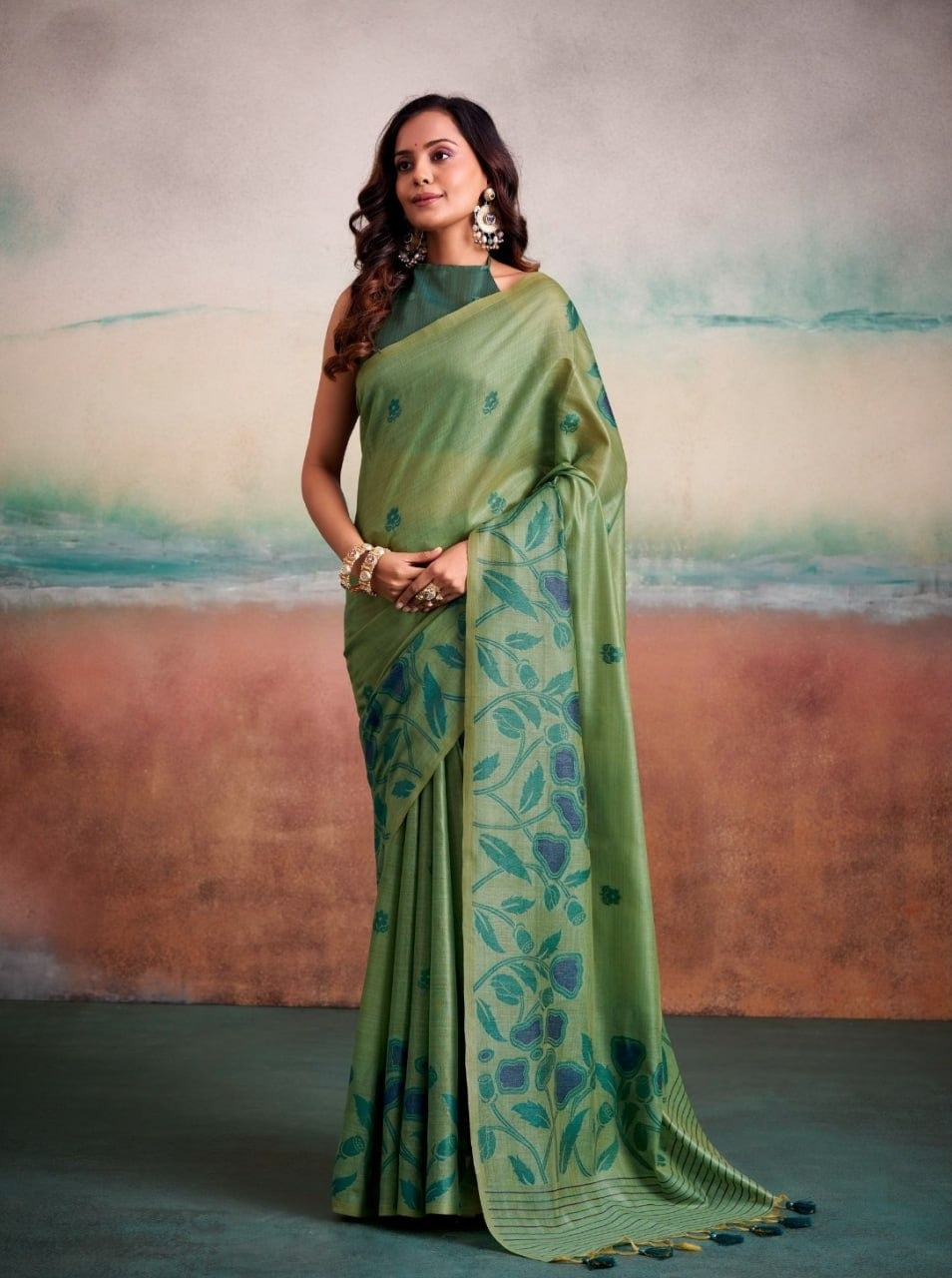 Modal Silk Saree with Matching Blouse Piece