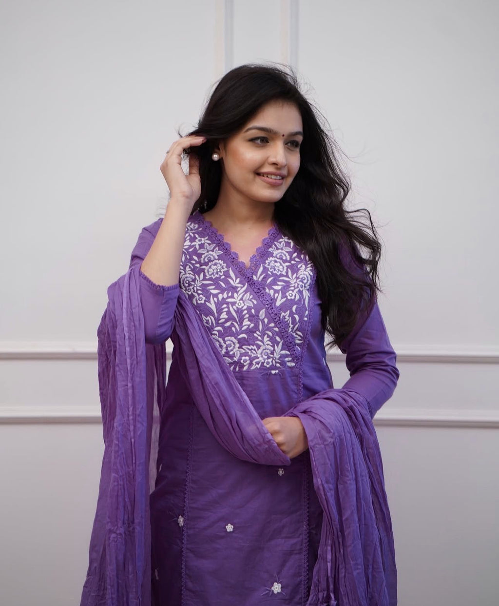 Premium Cotton Embroidered 3-Piece Suit Set