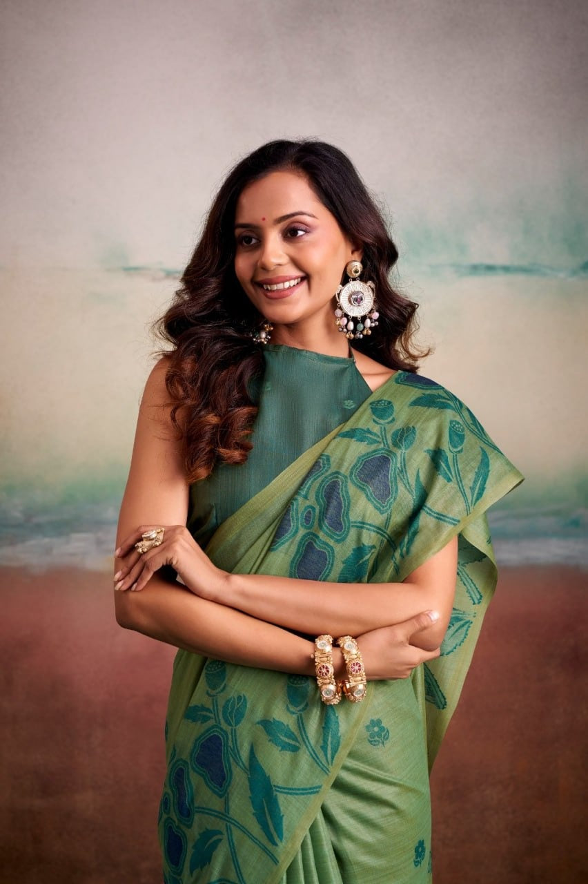 Modal Silk Saree with Matching Blouse Piece
